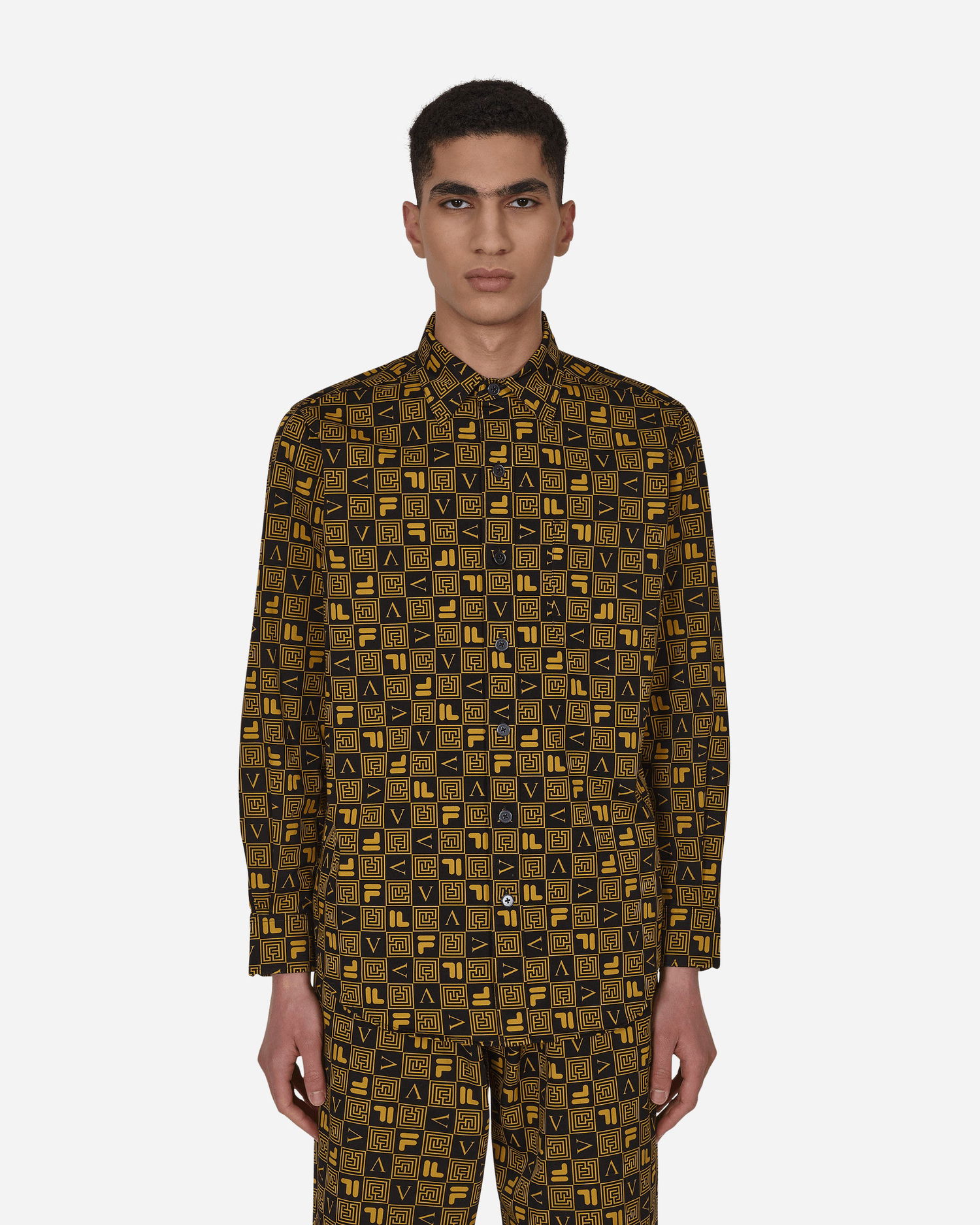 Košeľa Aries FILA x Logo Print Longsleeve Shirt Čierna | FIAR40001 BLK, 0