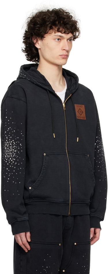 Mikina Casablanca Casablanca 'La Prémonition' Crystal Embellished Zip Hoodie Čierna | MS25-JTP-343-01, 1