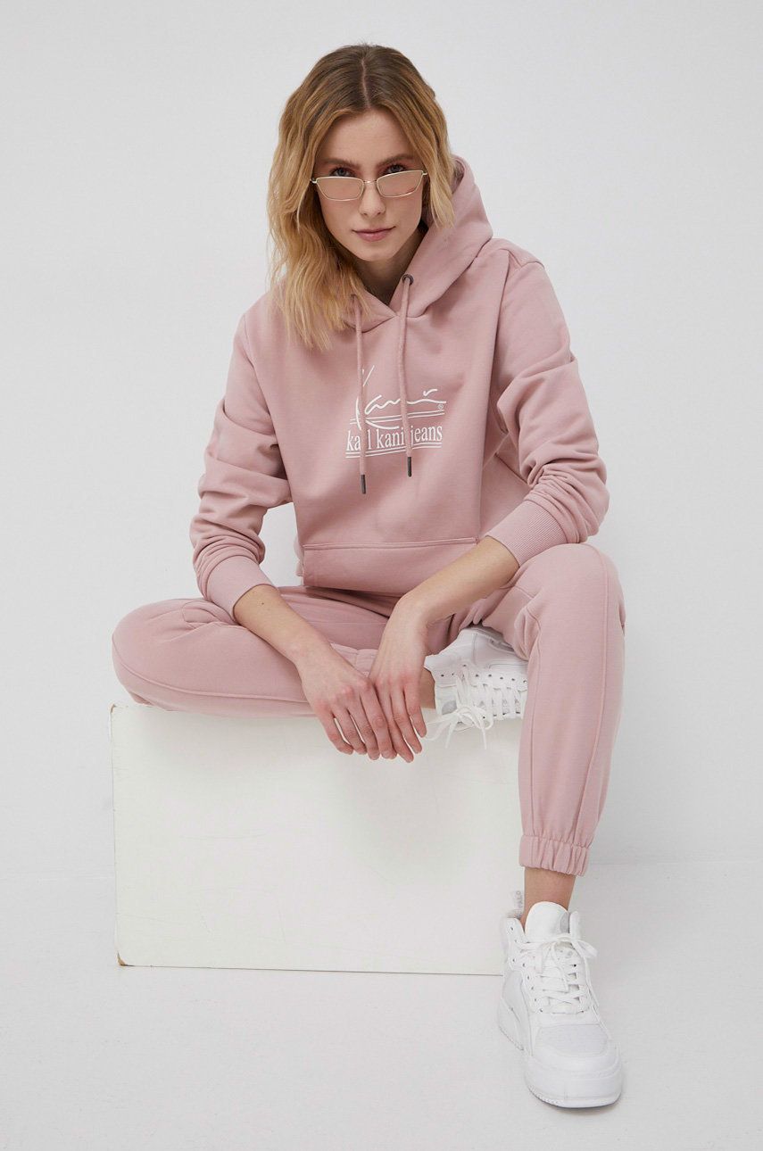 Mikina Karl Kani Signature KKJ Hoodie Ružová | KW2210191, 0