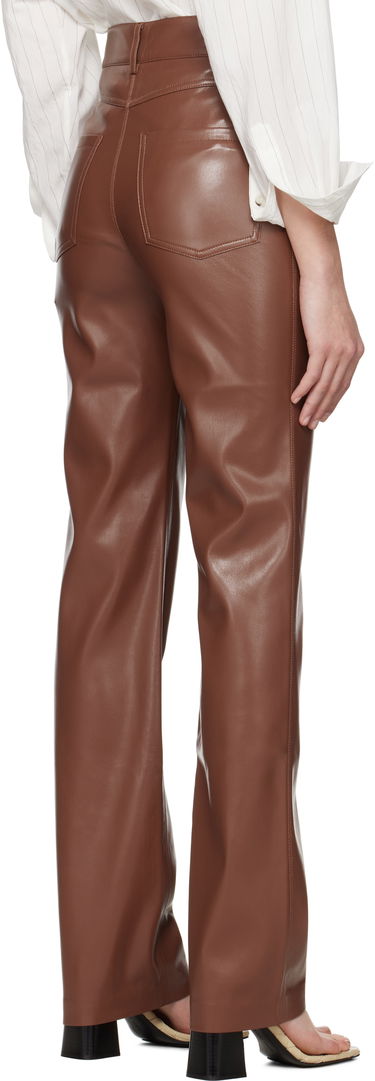 Nohavice Nanushka Nanushka Jacoba Vegan Leather Pants Hnedá | NW25SSPA21775, 2