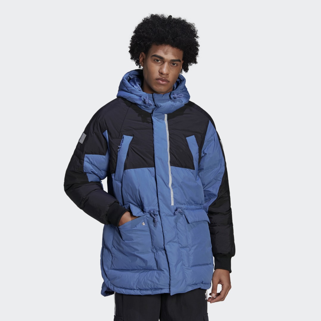 Prešívaná bunda adidas Originals Adventure Down Regen Hooded Puffer Jacket Modrá | HL6745, 1