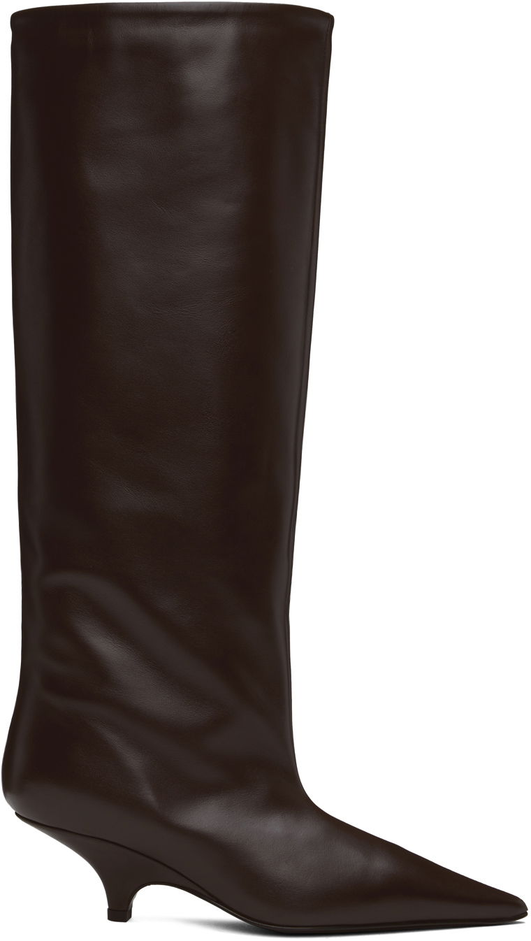 Tenisky a topánky TOTEME Wedge-Heel Knee Boots Hnedá | 244-WAS0192-LE0014, 0