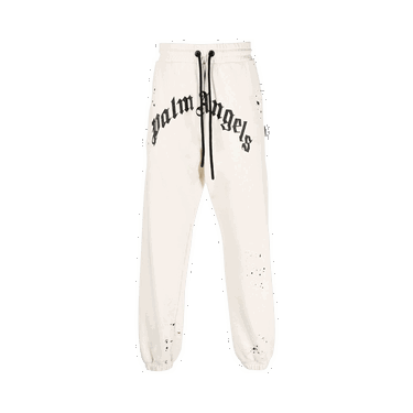 Tepláky Palm Angels GD Glittered Logo Sweatpants Biela | PMCH011F22FLE0030310, 0