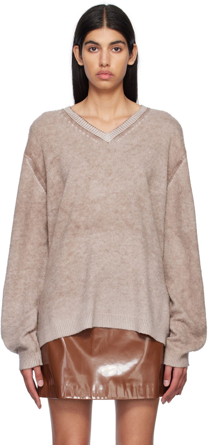Sveter Acne Studios Flag Sweater Béžová | B60260-, 0