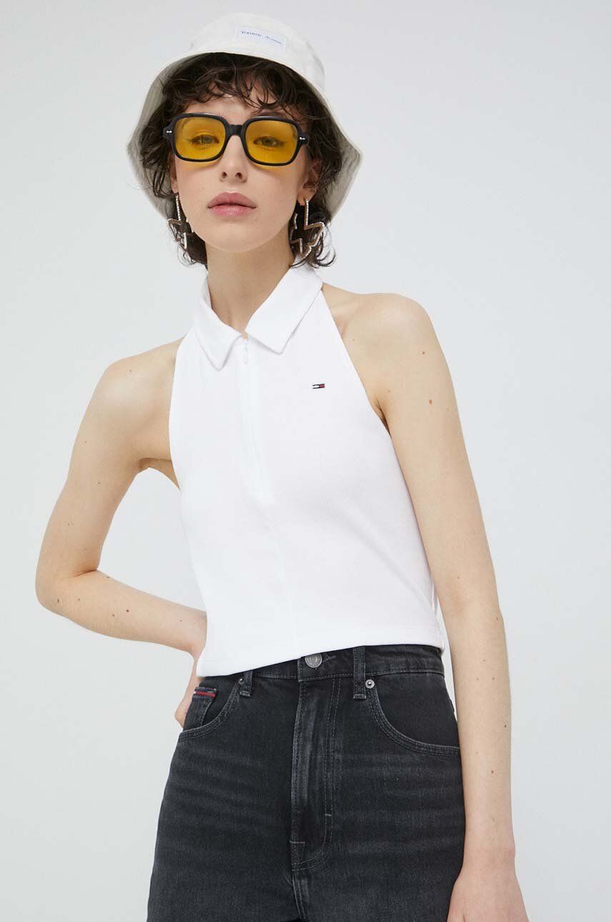 Tielko Tommy Hilfiger Jeans Top Biela | DW0DW15329.PPYX, 0