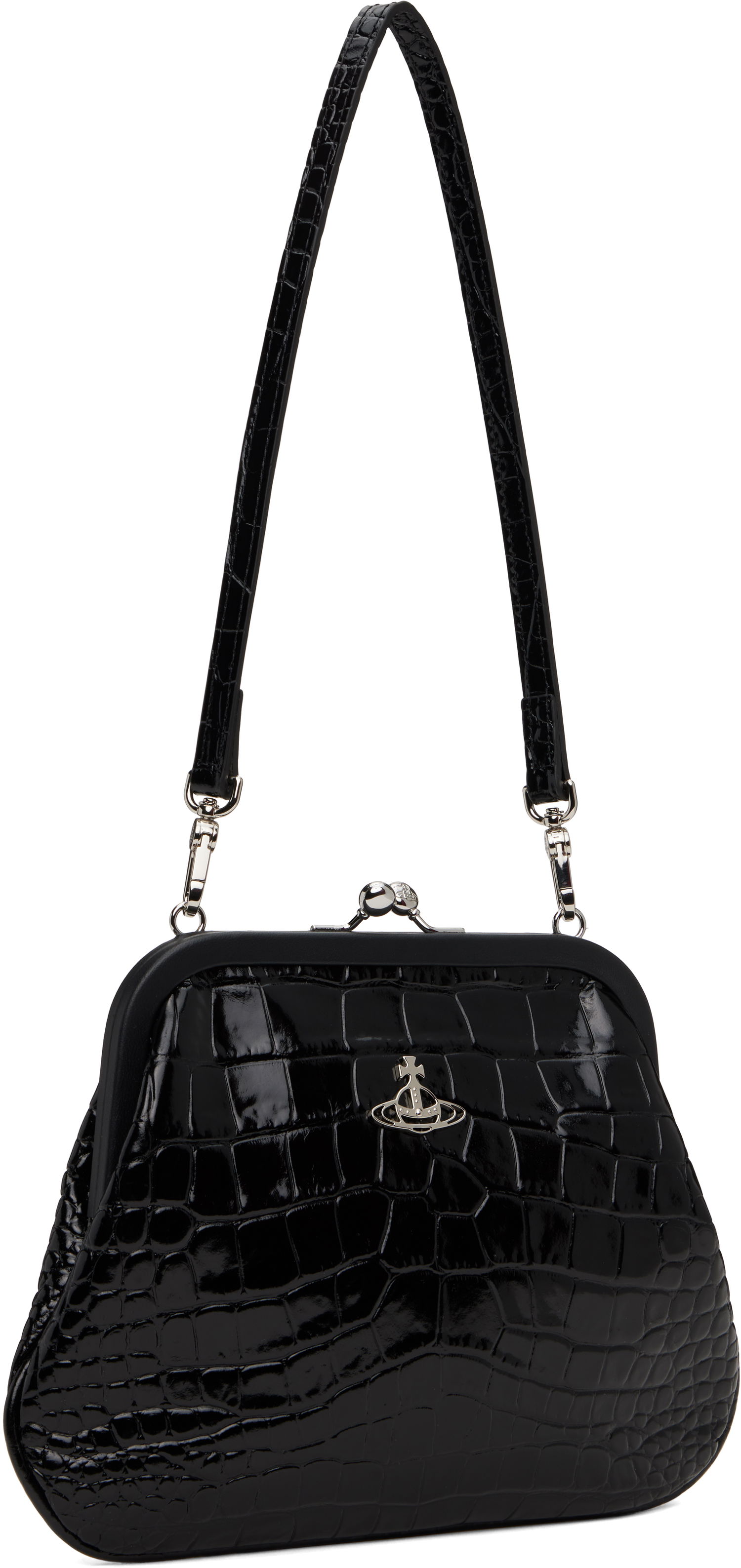Kabelka Vivienne Westwood Vivienne Westwood Vivienne's Crocodile Embossed Clutch Čierna | 4B01000AW-L0098-, 1