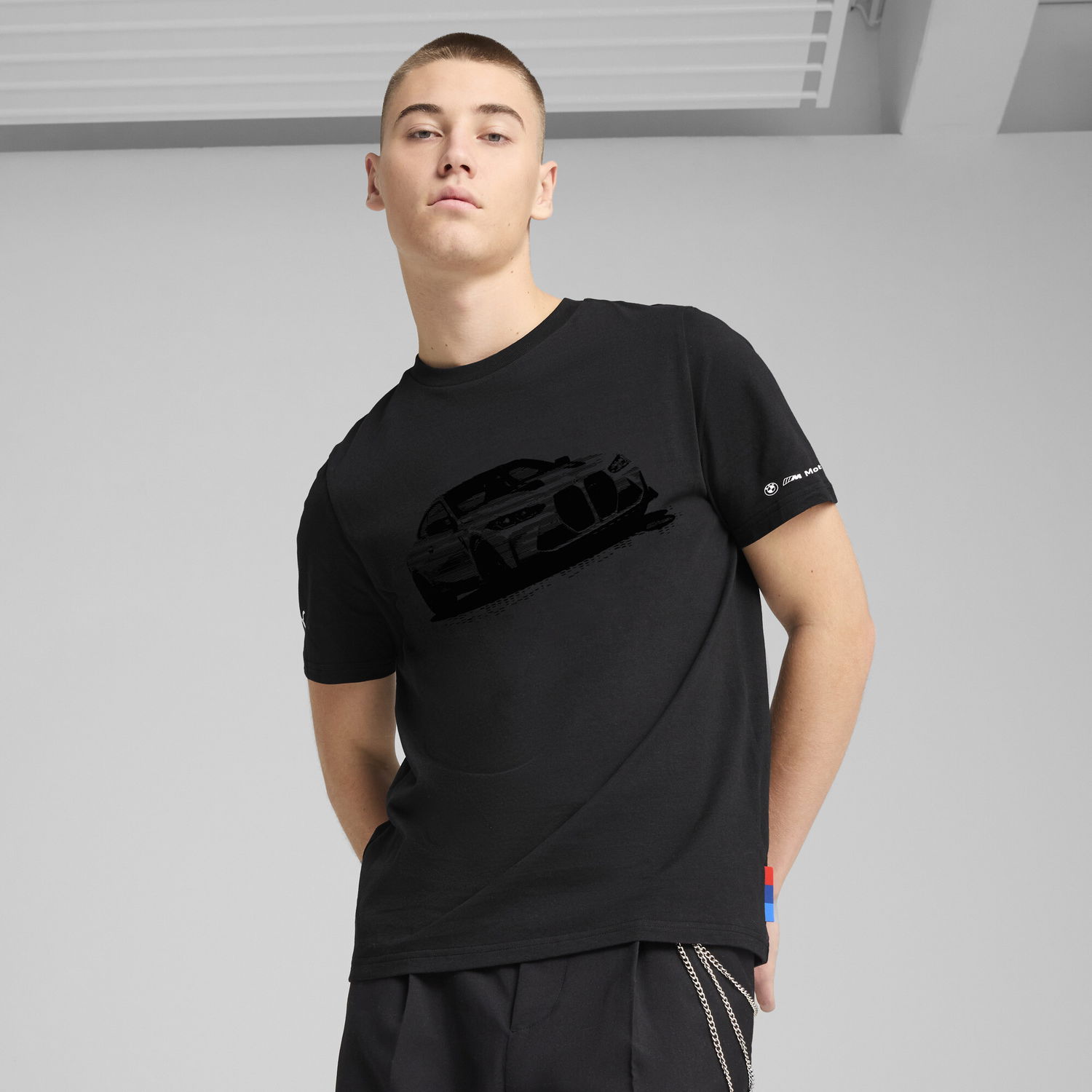 Tričko Puma BMW M Motorsport Essentials Graphic T-Shirt Čierna | 630633_01, 0