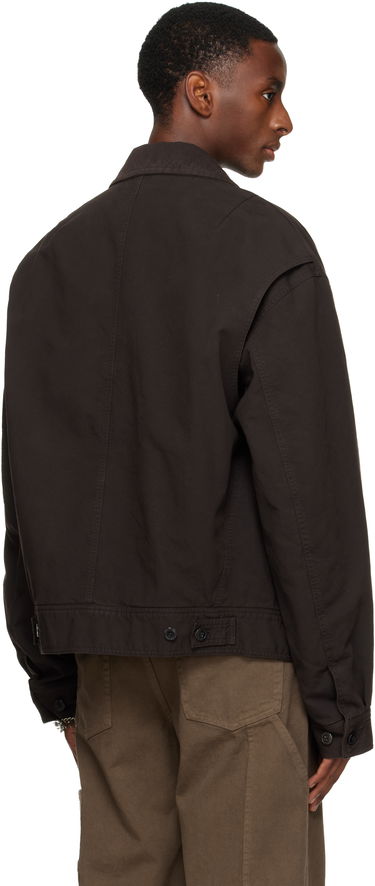 Bunda Dries Van Noten Dries Van Noten Collared Zip-Up Insulated Jacket Hnedá | 252-020577-2101, 2