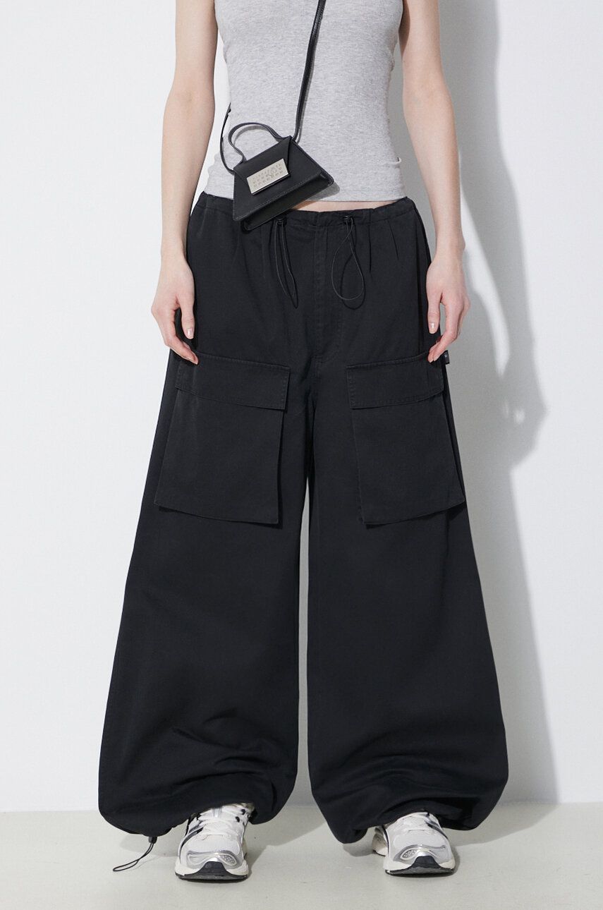 Cargo nohavice Maison Margiela High Waist Wide Leg Cargo Pants Čierna | S52KA0478, 0