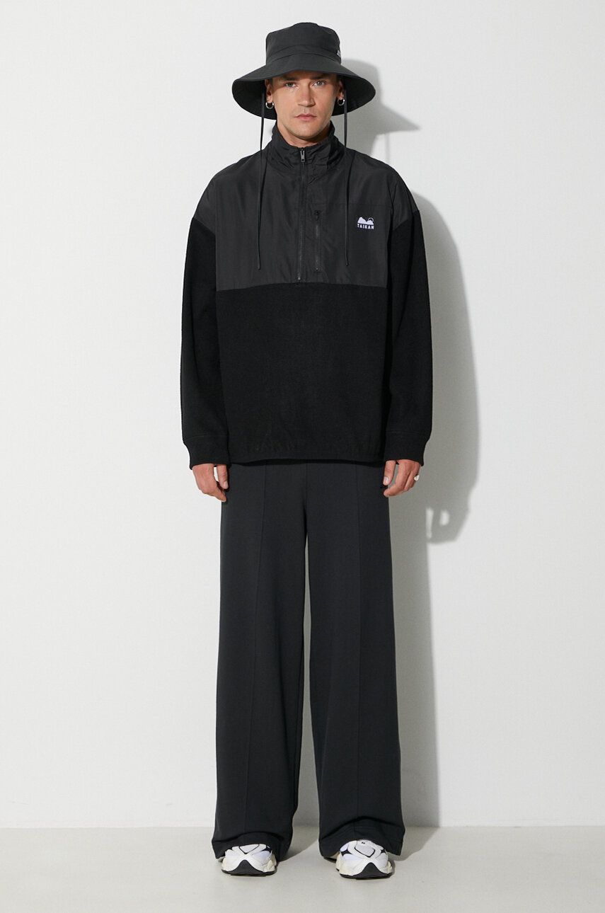 Mikina TAIKAN Fleece Half Sweatshirt Čierna | TK0013.BLK, 1