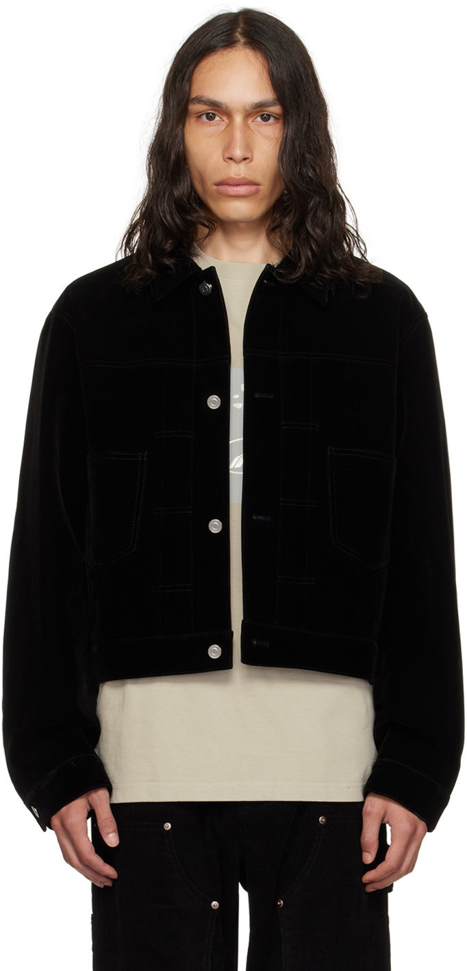 Bunda We11done We11done Velvet Crop Jacket Čierna | WD-JK3-23-041-M-BK, 0