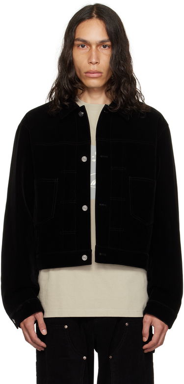 Bunda We11done We11done Velvet Crop Jacket Čierna | WD-JK3-23-041-M-BK, 0