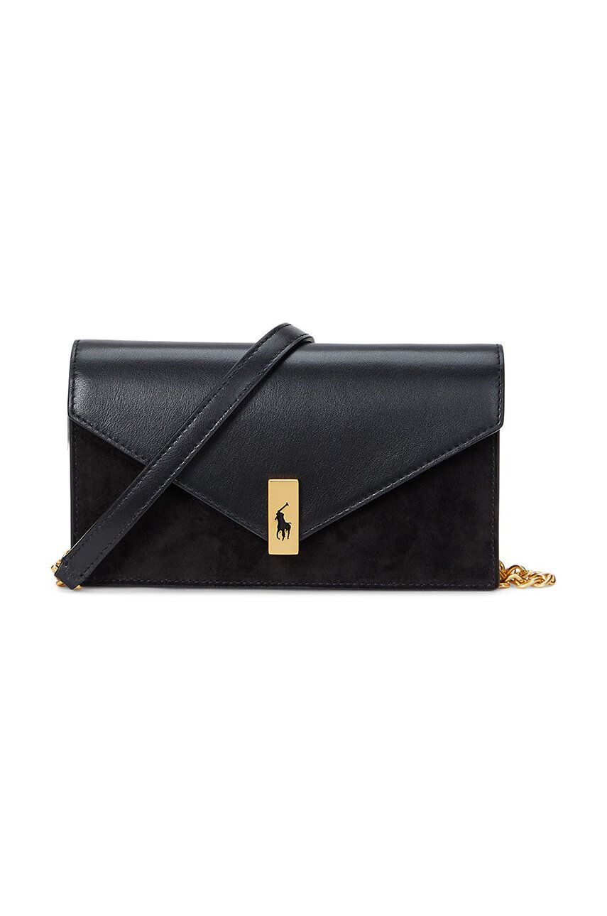 Kabelka Polo by Ralph Lauren Leather and Suede Clutch Čierna | 427952418, 0