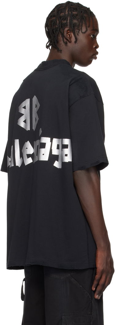 Tričko Balenciaga New Tape Type Graphic Print T-Shirt Čierna | 739784-TQVQ8-1073, 2
