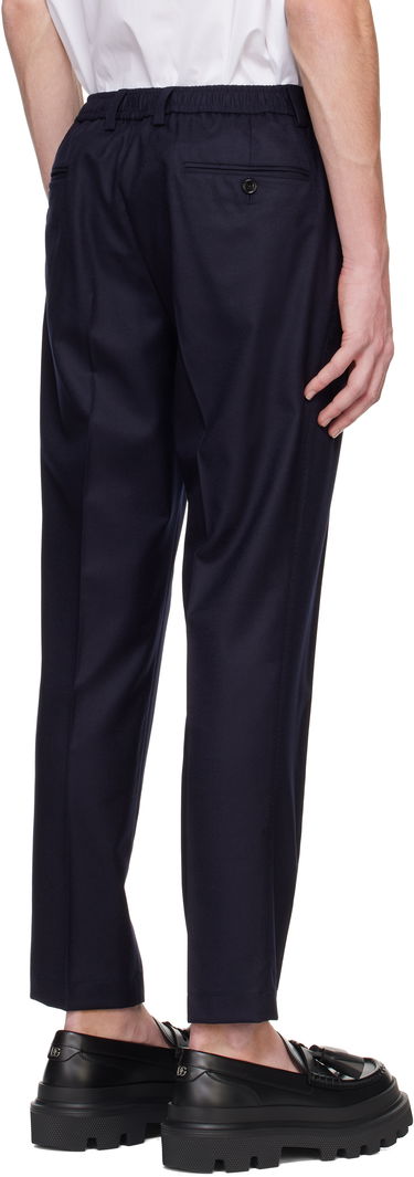 Nohavice Dolce & Gabbana Tailored Flannel Trousers Modrá | GW13ETFU21Q, 2