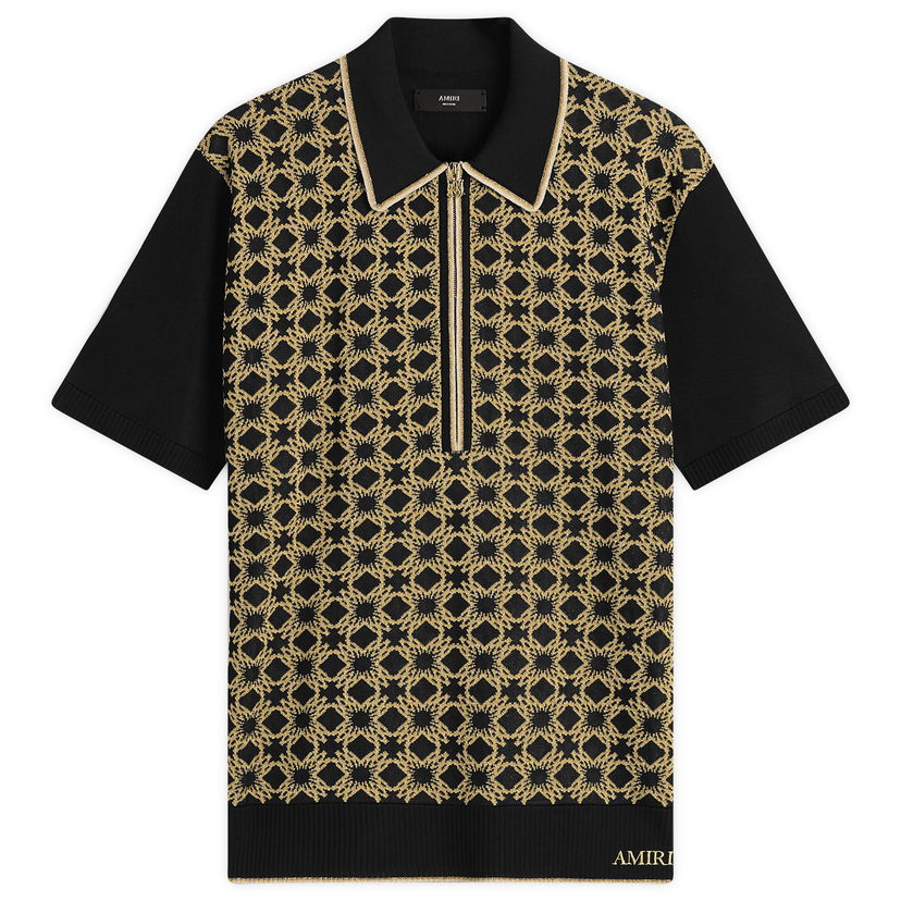 Polo tričko AMIRI Ma Quad Zip Polo Rôznofarebný | AMKNPO1072-BLK