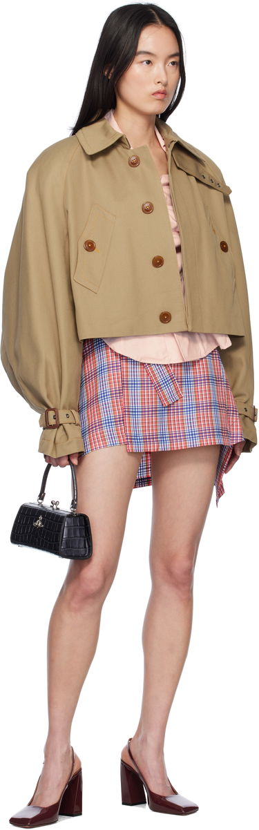 Bunda Vivienne Westwood Vivienne Westwood Graziano Cropped Trench Coat Béžová | 3301001L-W011Y-, 3