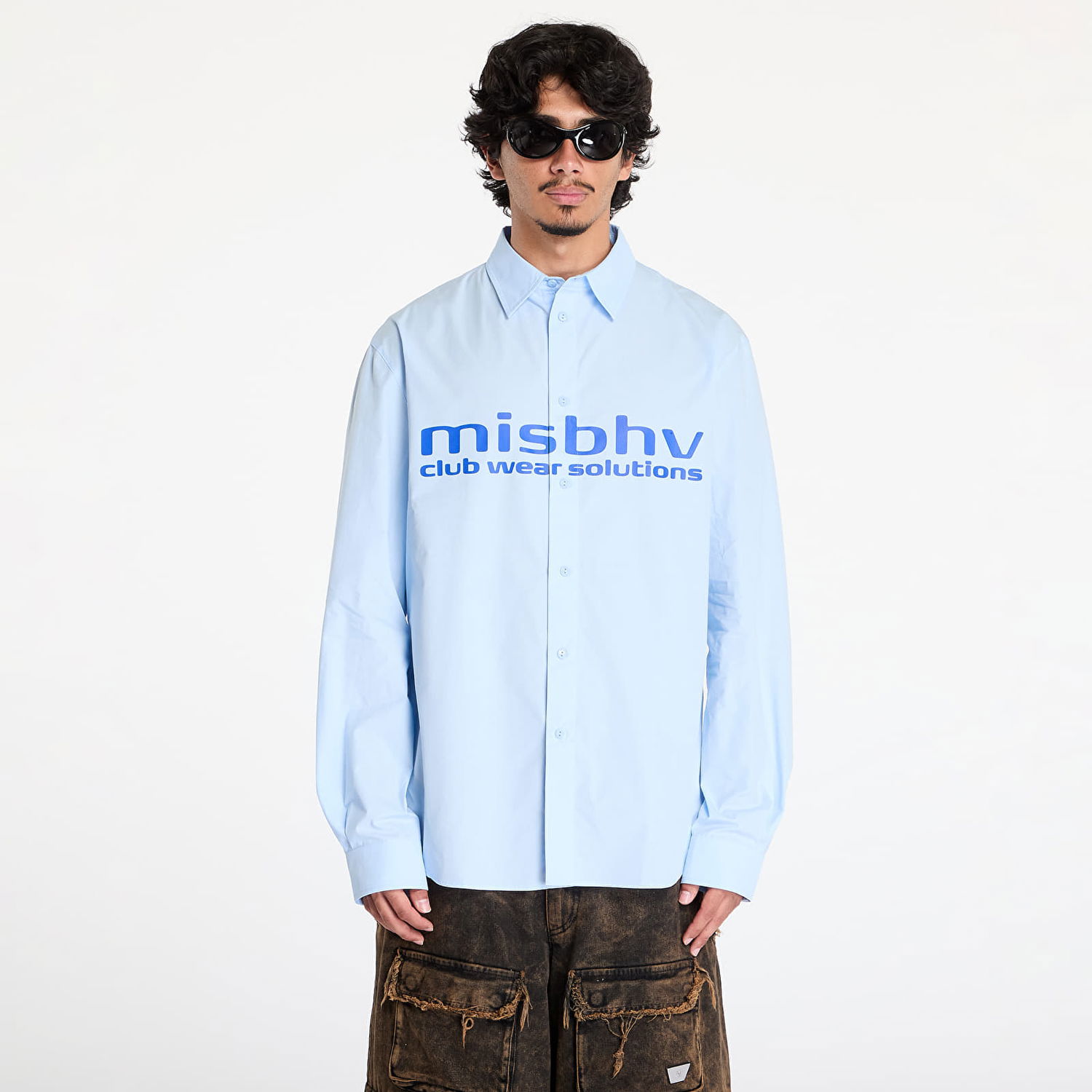 Košeľa MISBHV Light Blue Sport Shirt UNISEX Light Blue Modrá | 241M136, 0