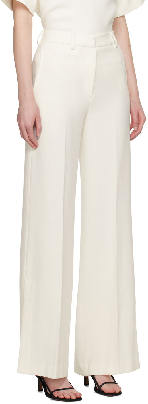 Nohavice Anine Bing ANINE BING Women's Lyra High-Rise Wide-Leg Dress Pants Biela | A-03-3275-100, 1
