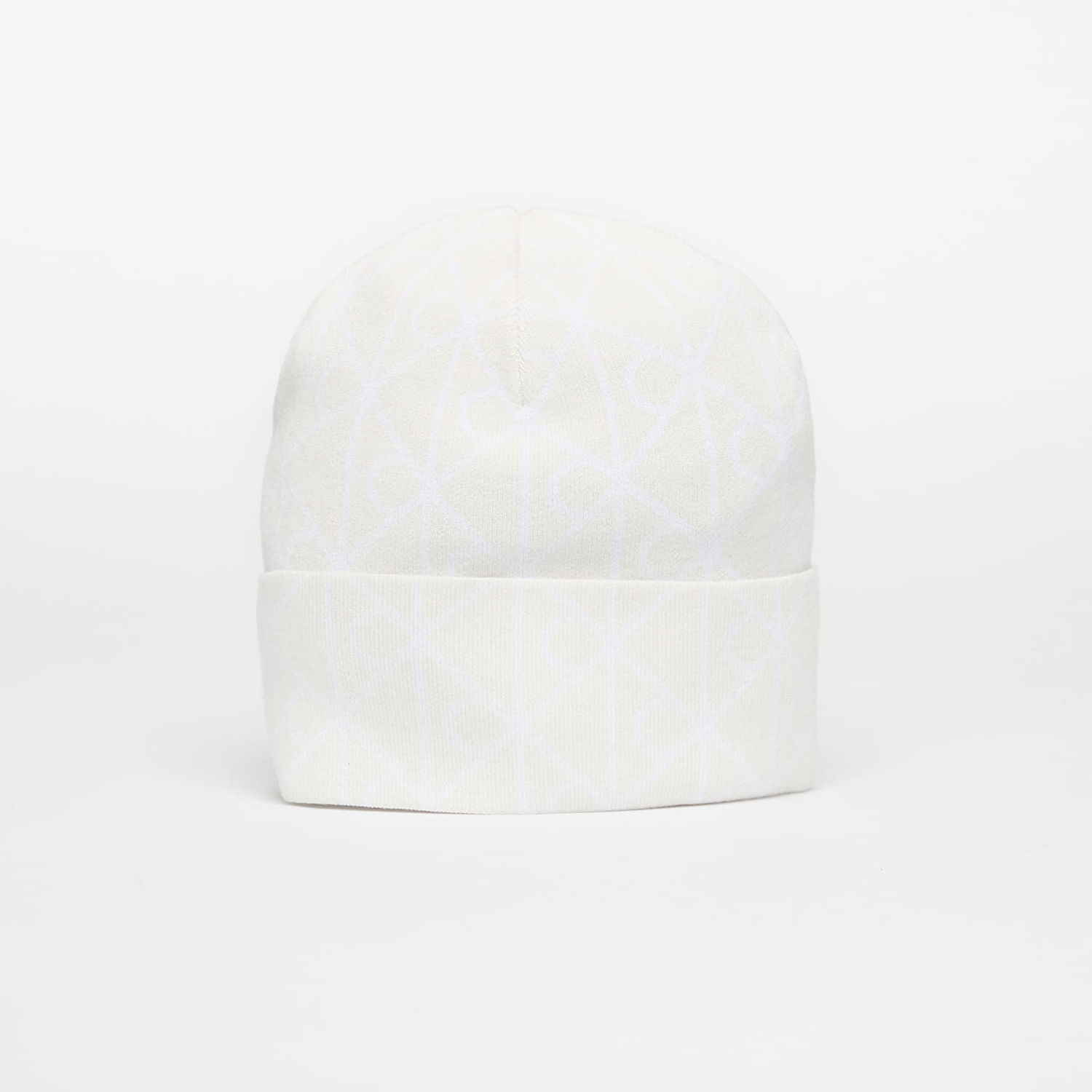 Kulicha CALVIN KLEIN Calvin Klein Emblem Aop Fine Knit Beanie Biela | LV04D8050G FUP, 0
