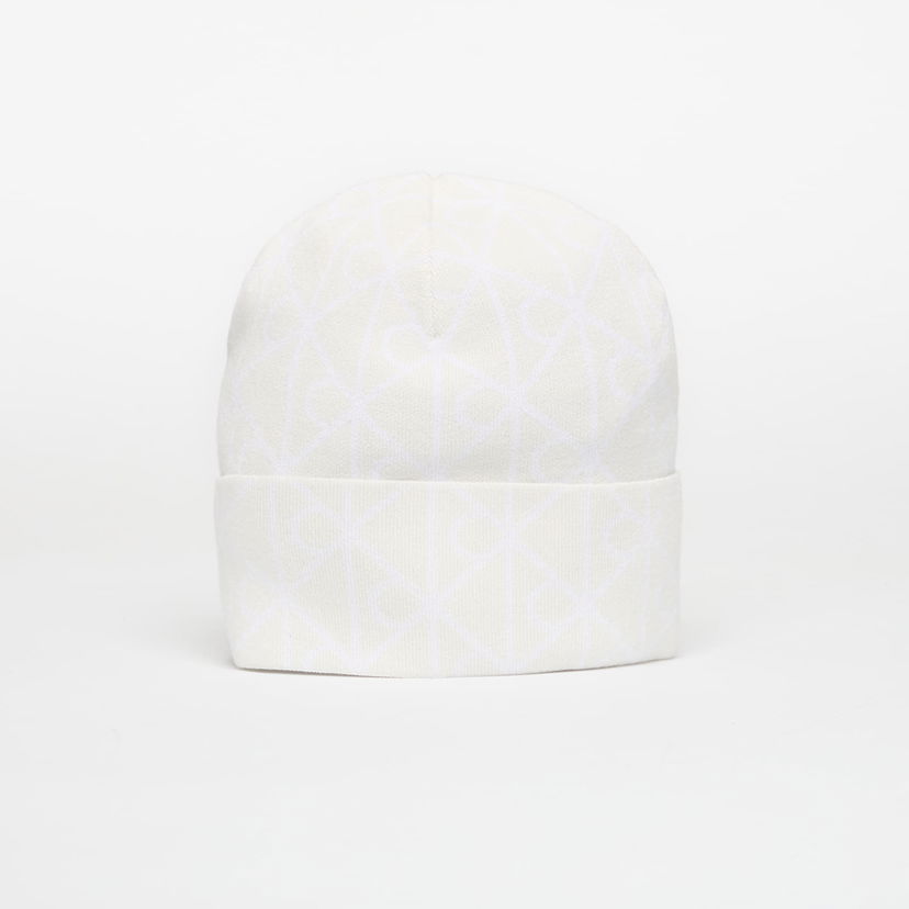 Kulicha CALVIN KLEIN Calvin Klein Emblem Aop Fine Knit Beanie Biela | LV04D8050G FUP