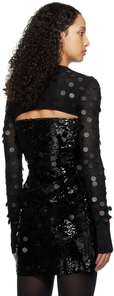 Šaty GUIZIO Guizio Paillette Micro Bolero Cardigan Čierna | R24611S003, 2