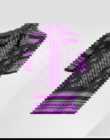 Košeľa Dolce & Gabbana Dg Logo All-over Print Silk Top Rôznofarebný | F7AO0THI1Z7HN9BP, 0