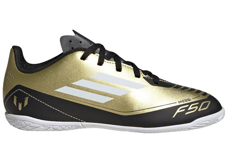 Tenisky a topánky adidas Performance F50 Club Indoor Messi Gold Metallic Cloud White Core Black Metalická | IG9326, 0