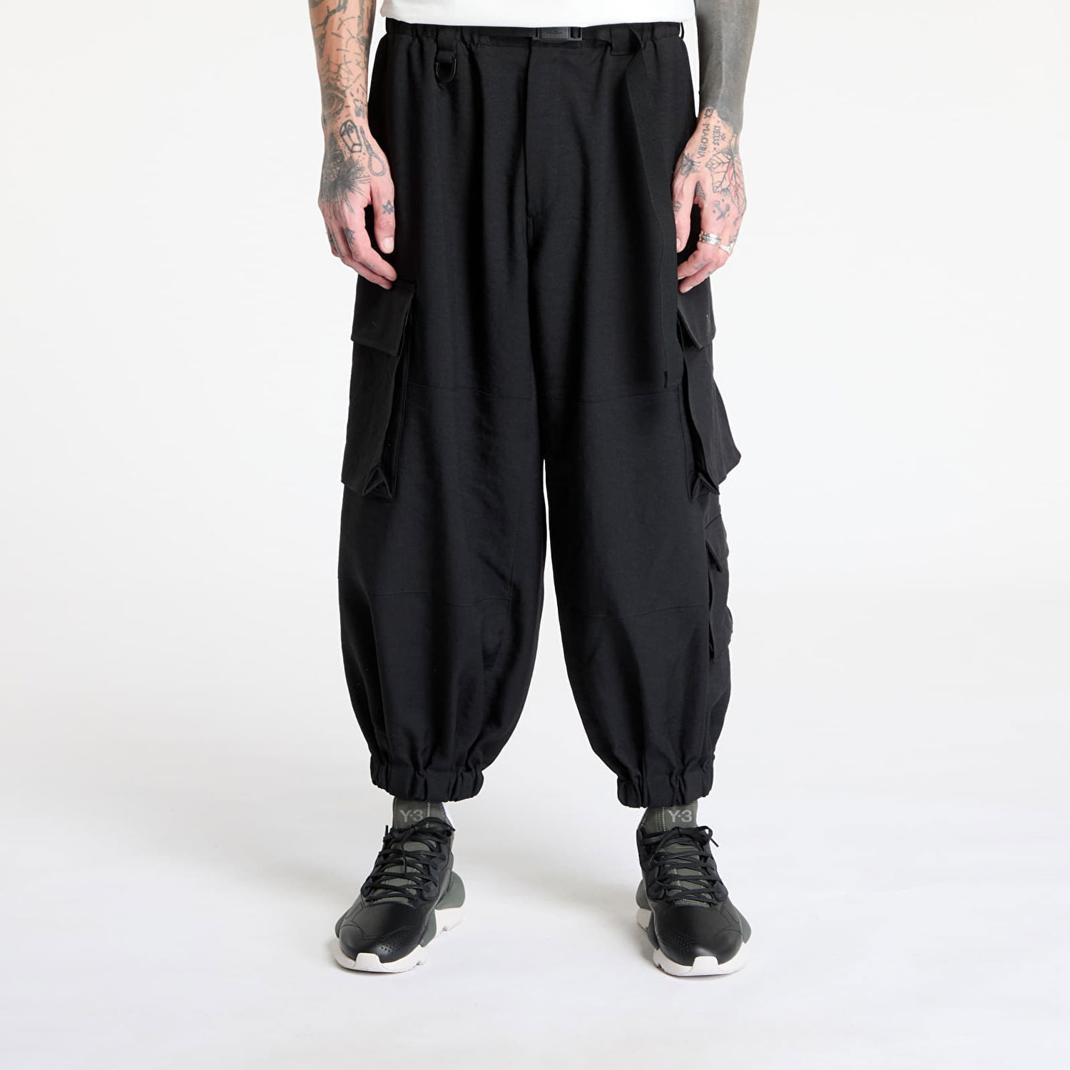 Cargo nohavice Y-3 Sport Uniform Cuffed Cargo Trousers Čierna | JM5494, 0