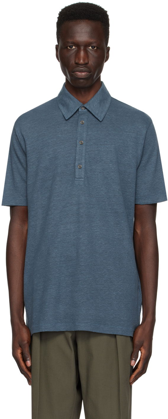 Polo tričko Paul Smith Paul Smith Spread Collar Polo Modrá | M1R-660X-M01764-47, 0