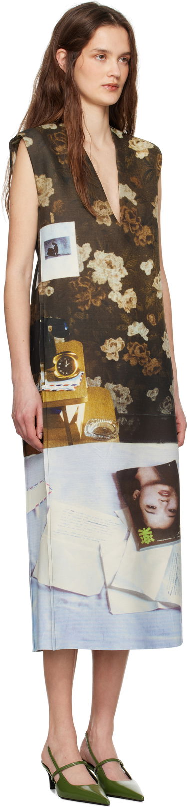 Šaty Jil Sander Jil Sander Wool Blend Printed Midi Dress Rôznofarebný | J03CT0508_J40229, 1