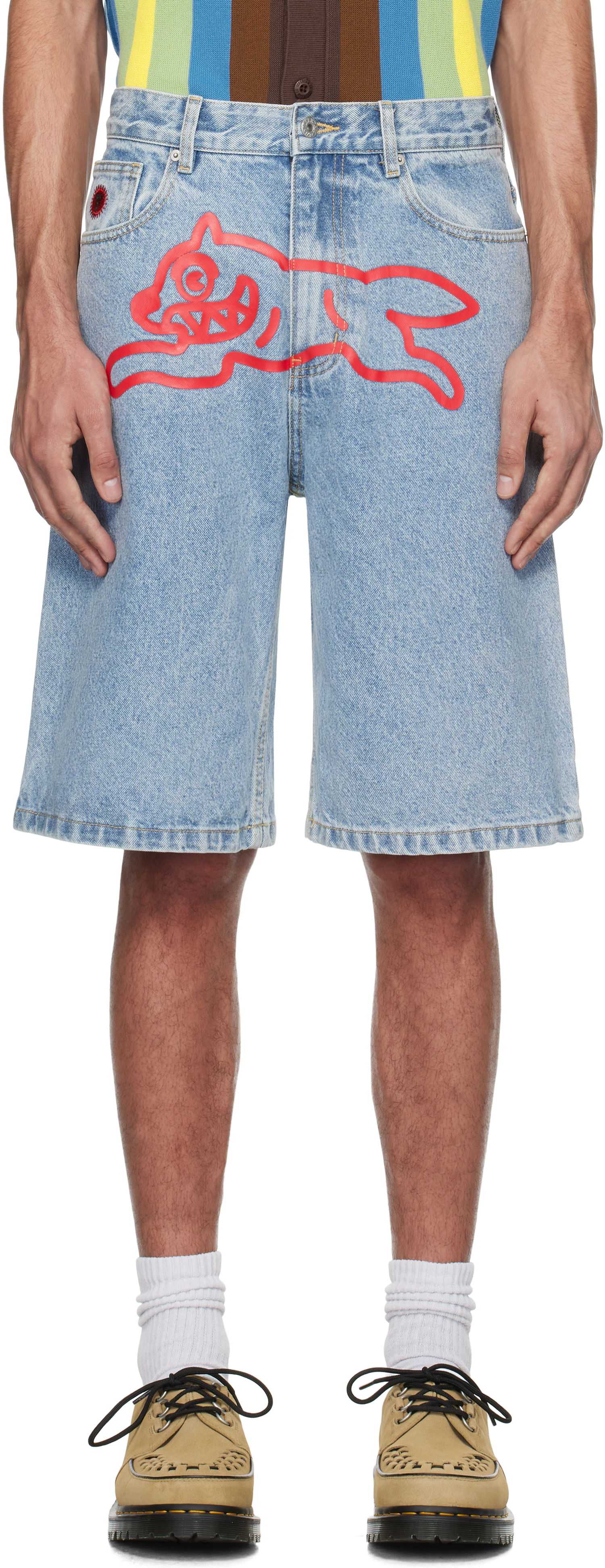 Šortky BBC IceCream ICECREAM Running Dog Denim Shorts Modrá | ICD25103, 0