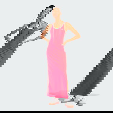 Šaty adidas Performance 3-Stripes Tank Maxi Dress Červená | JD4620, 0