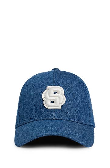 Šiltovka BOSS Denim Cap with Double B Monogram Modrá | 50539517, 0