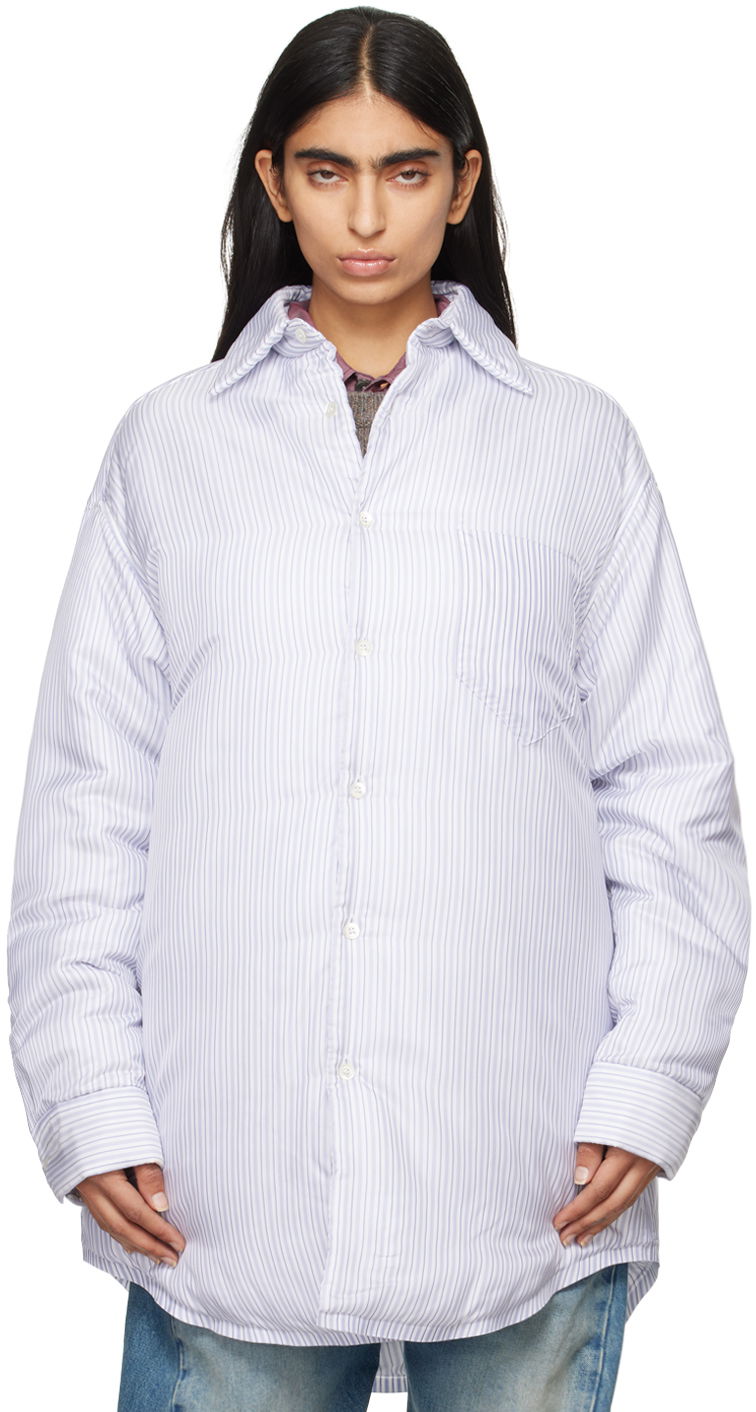 Košeľa Maison Margiela Padded Stripe Shirt Modrá | S50DT0040 M35204, 0