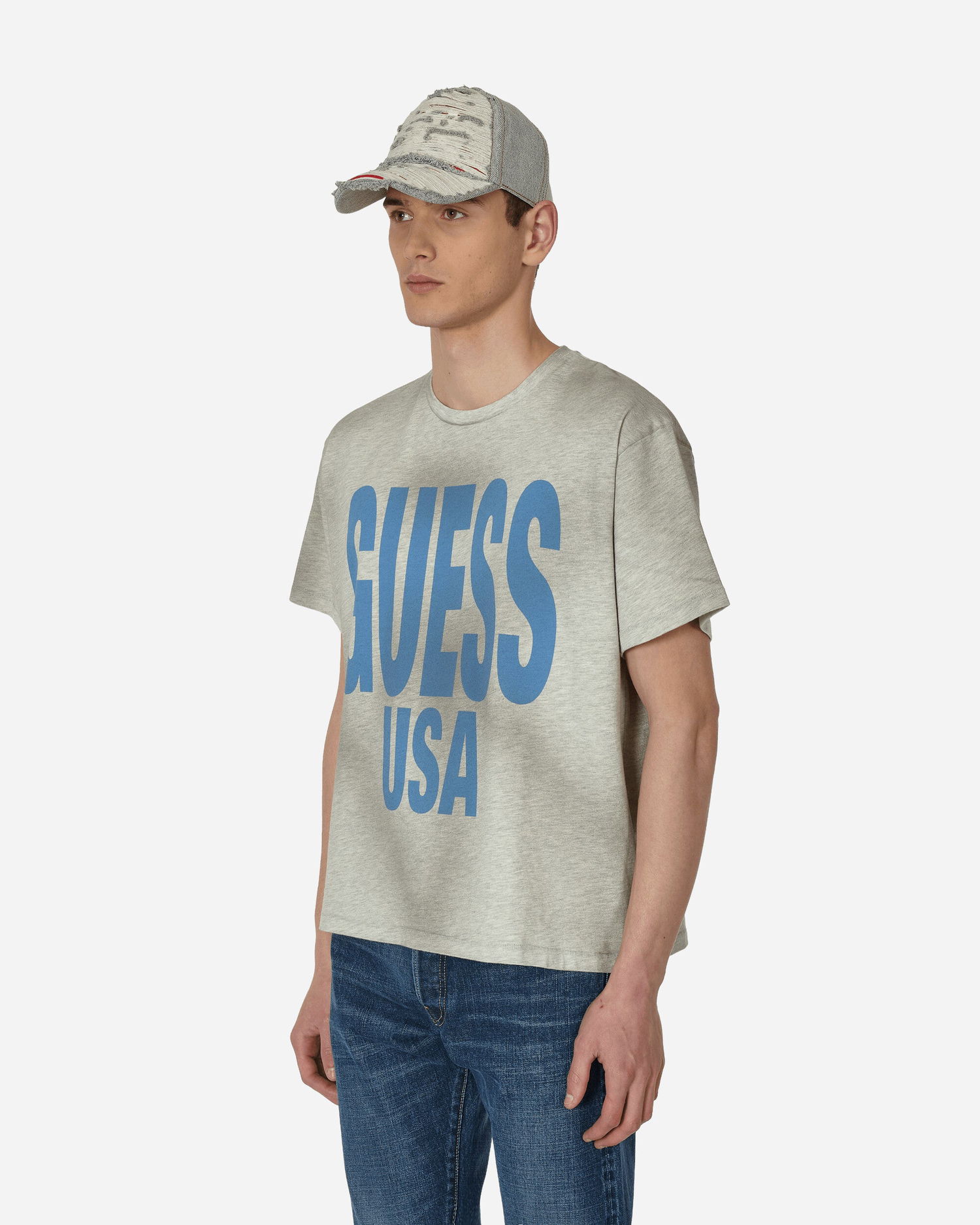 Tričko GUESS Aged Graphic T-Shirt Šedá | M3GI01KBNQ0 F9TJ, 1