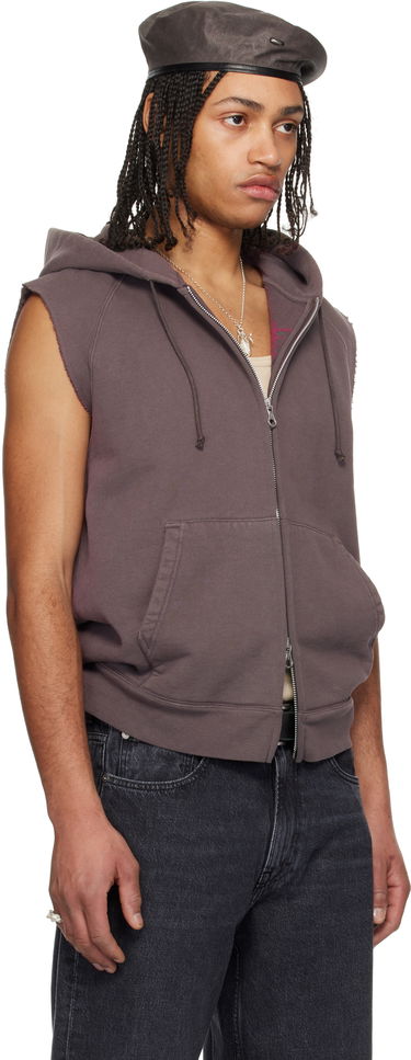 Mikina OUR LEGACY Our Legacy Motor Sleeveless Zip-Up Hoodie Fialová | M2256MF, 1