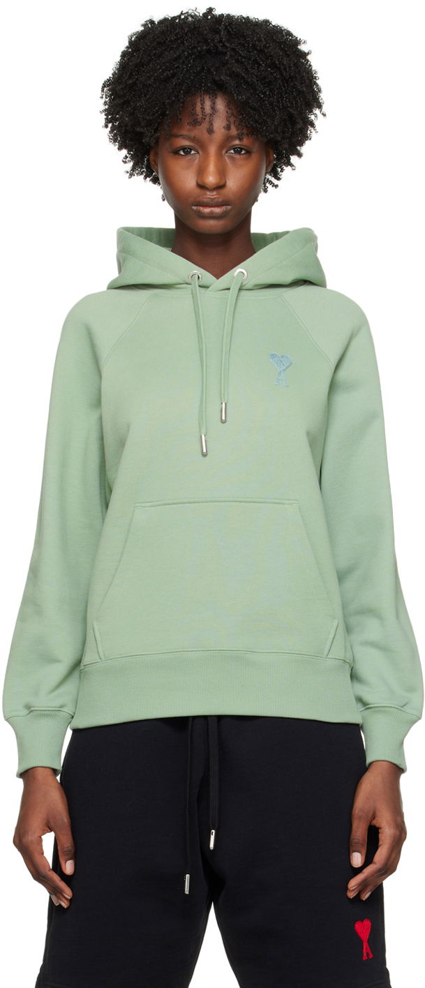 Mikina AMI SSENSE x Hoodie Zelené | SPUSW204.747.327, 0