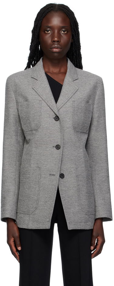 Bunda TOTEME Notched Lapel Pocket Blazer Šedá | 233-3011-278, 0