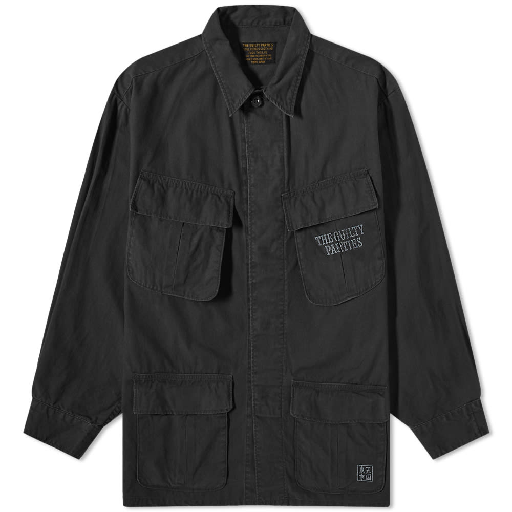 Kabáty WACKO MARIA Guilty Parties Back Print Fatigue Jacket Čierna | 22SSE-WMO-ML02-BK, 0