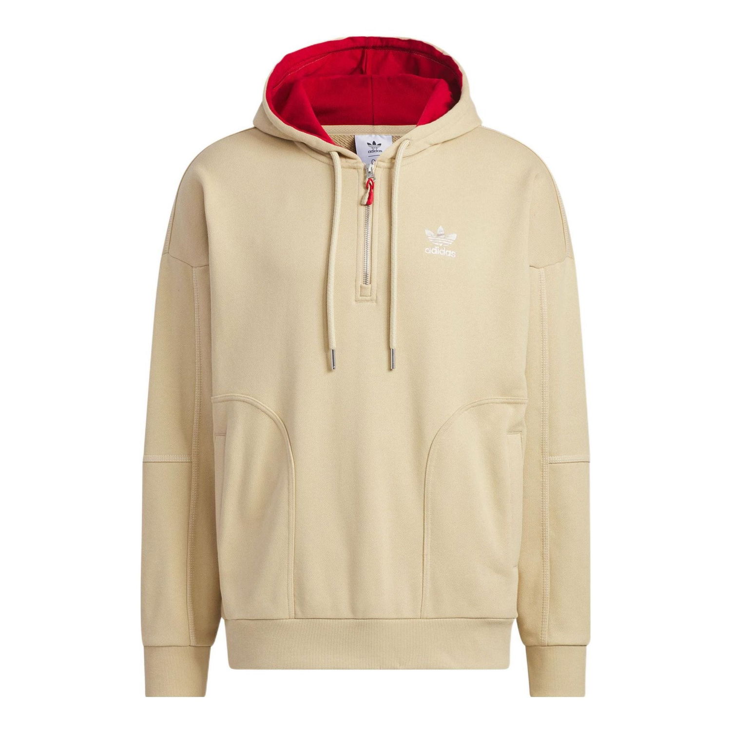 Mikina adidas Originals Men's Originals Half-Zip Hoodie Béžová | HY7282, 0
