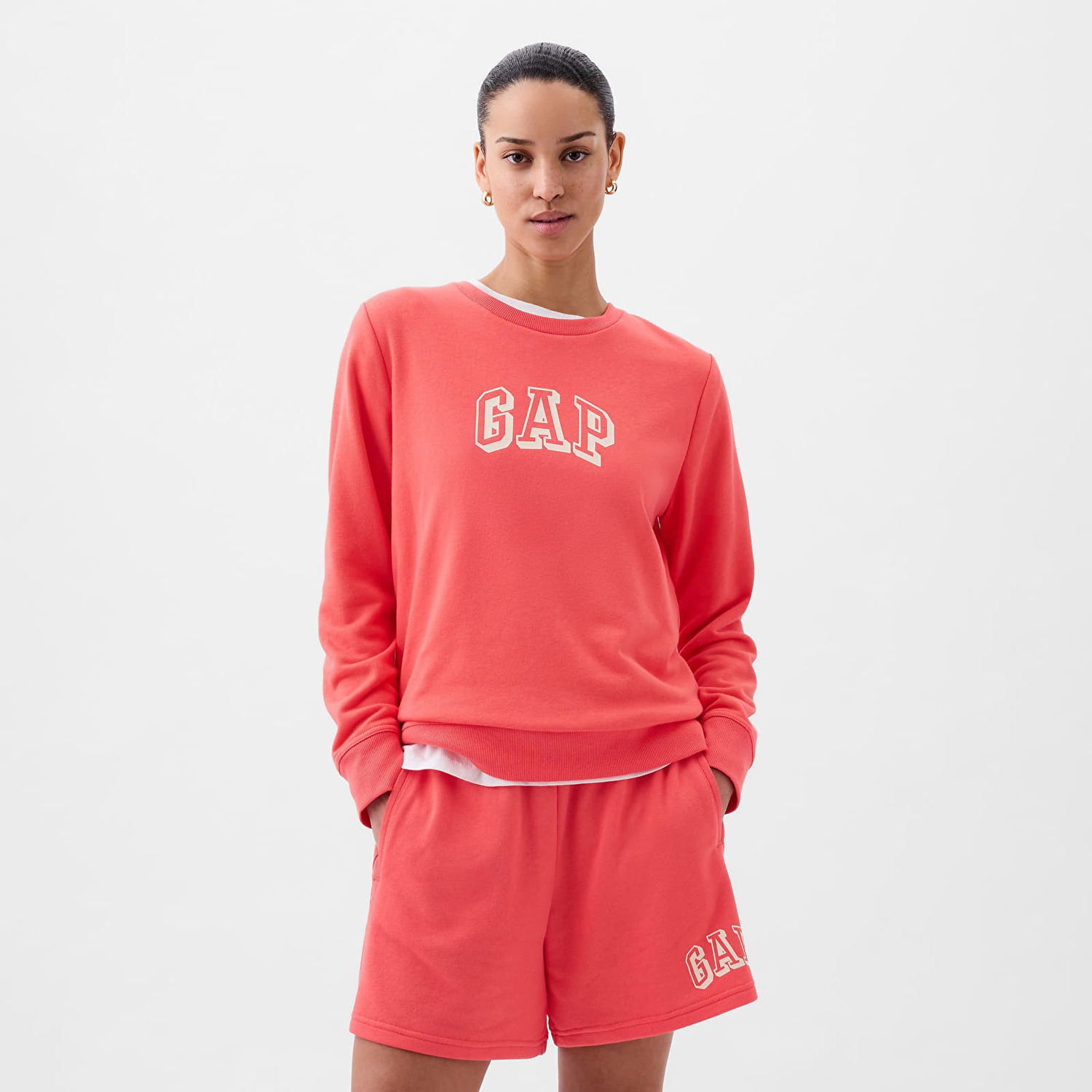 Mikina GAP Logo Sweatshirt Cayenne Červená | 885586-00, 0