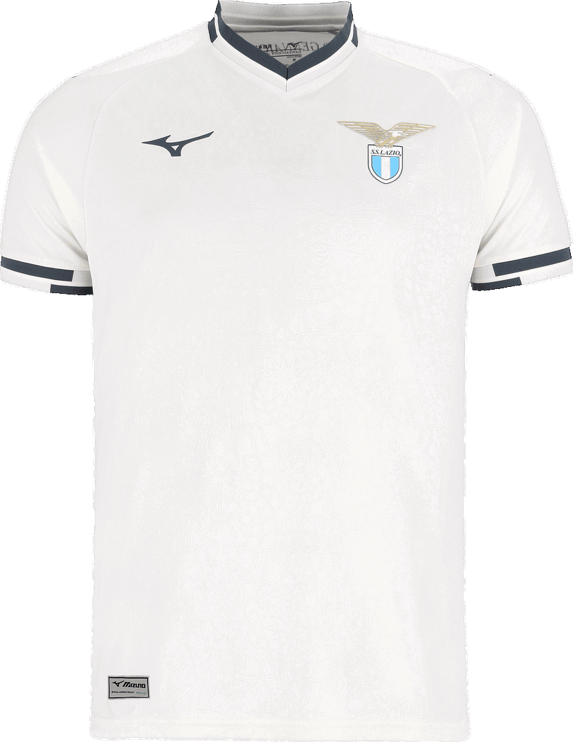 Dres Mizuno Mizuno Lazio Roma Away Jersey 2025/26 Biela | p2gacx08-07