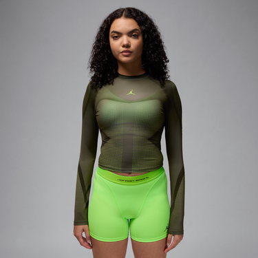 Crop Top Jordan Jordan Sport Dri-FIT Long Sleeve Zelené | HF9480-045, 0