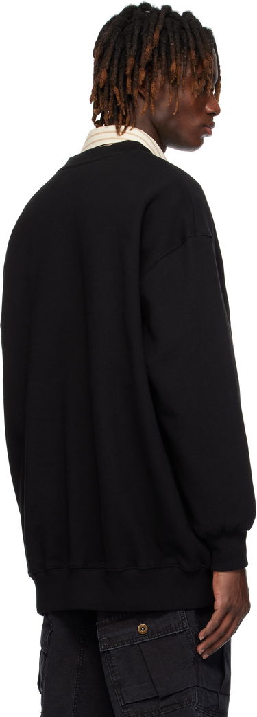 Sveter We11done We11done Oversized V-Neck Sweatshirt Čierna | WD-TS0-25-773-U-BK, 2