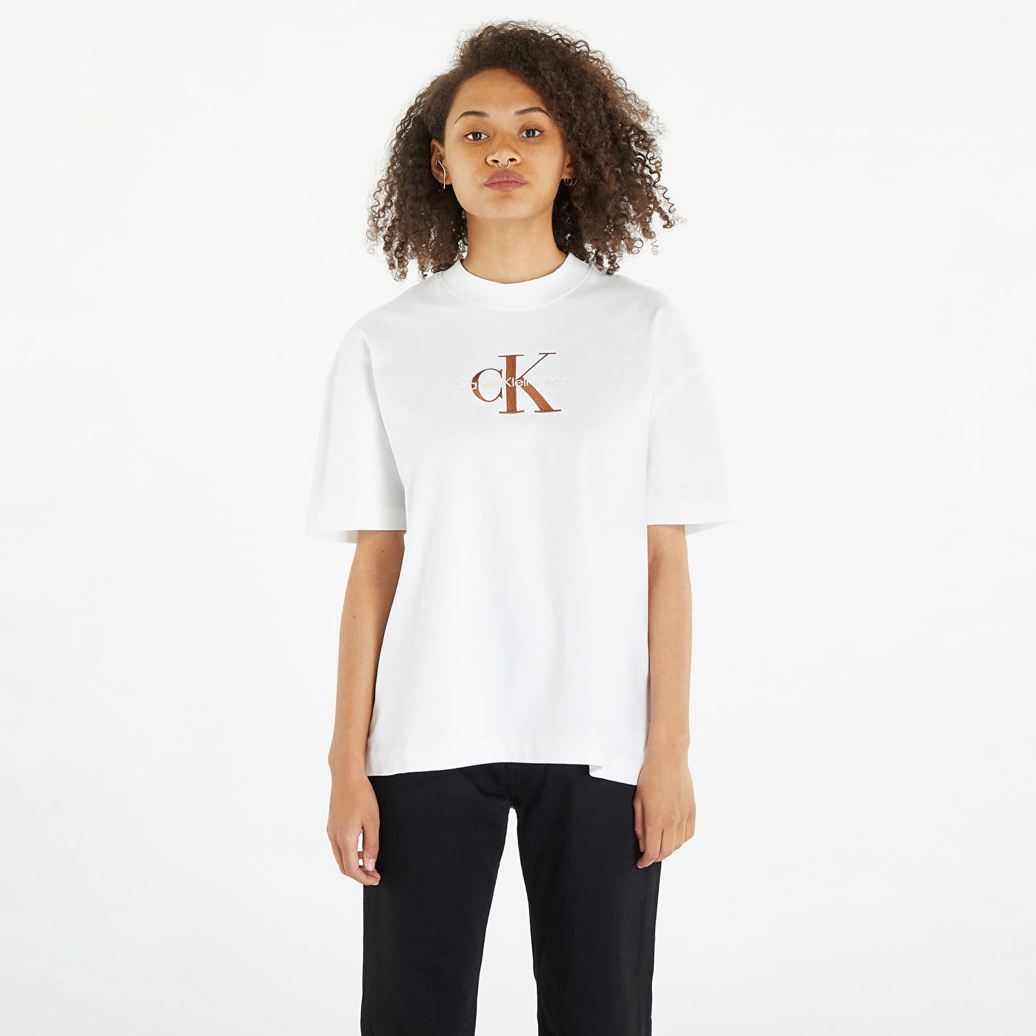 Tričko CALVIN KLEIN Cotton Monogram T-Shirt Biela | J20J222022 YAF, 0