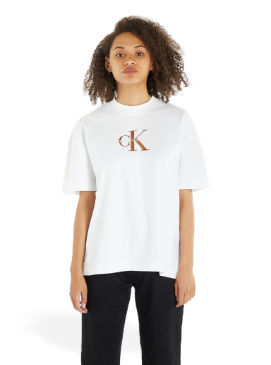 Tričko CALVIN KLEIN Cotton Monogram T-Shirt Biela | J20J222022 YAF