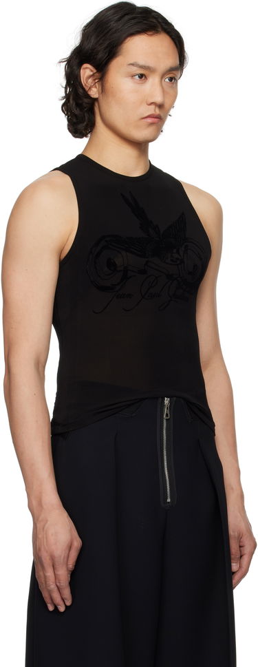 Tielko Jean Paul Gaultier Jean Paul Gaultier Flock Tattoo Tank Top Čierna | 25/34-F-DB055I-J082-00, 1