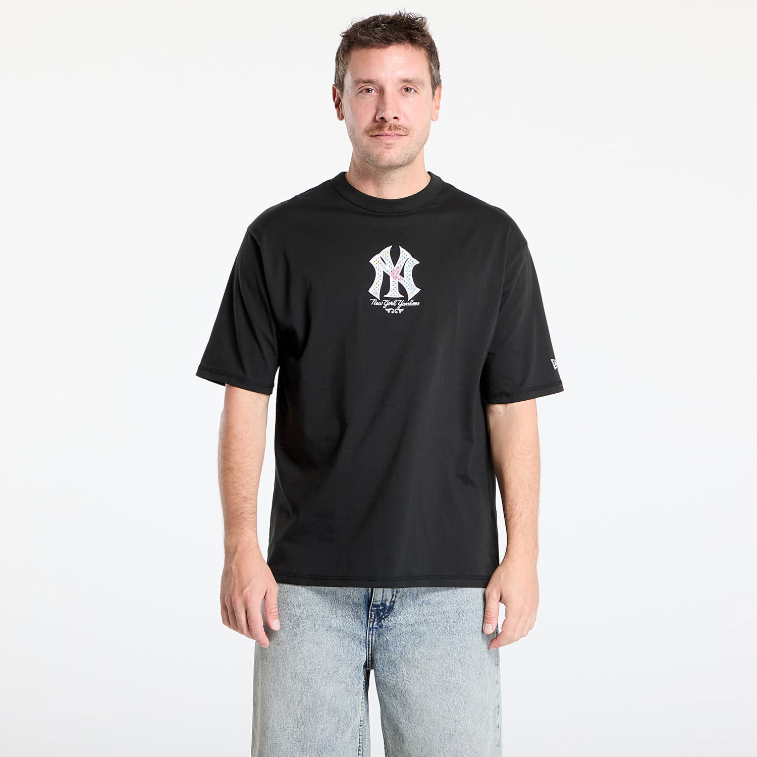 Tričko New Era New York Yankees MLB Infill Oversized T-shirt Čierna | 60667838, 0