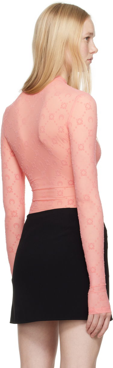 Tričko Marine Serre Monogram Mesh Highneck Top Šedá | WTO388A CJER0005, 2